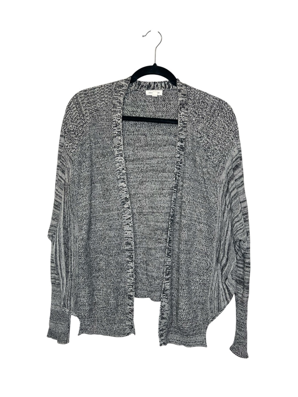 Silence + Noise Alt Edgy Dolman Sleeve gray and black Cardigan Small